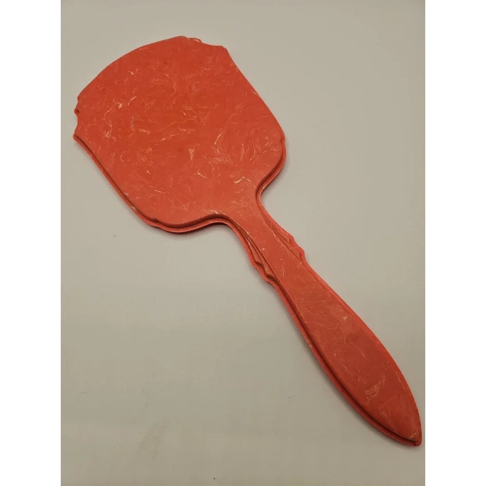 Antique Vintage Art Deco Celluloid Hand Mirror 1950s C1